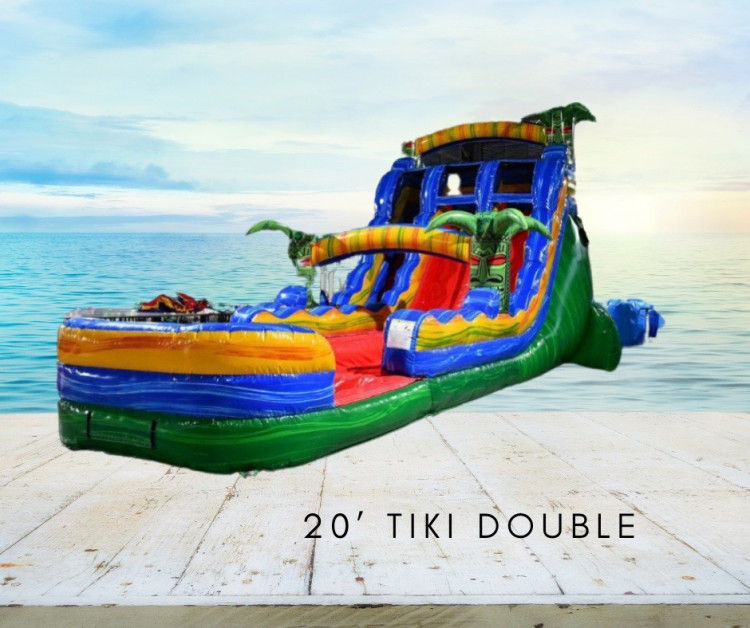 20' Double lane tiki slide